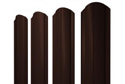 Штакетник полукруглый фигурный 0,45 PE RAL 8017 шоколад 1,5м