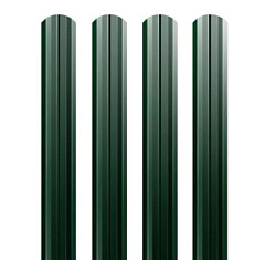 Штакетник М-образный А фигурный 0,4 PE RAL 6005 зеленый мох 1,5 м