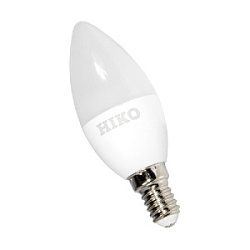Лампа светодиодная HIKO C37 8W 3000K E14 свеча