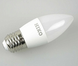 Лампа светодиодная HIKO C37 7W 4000K E27 свеча