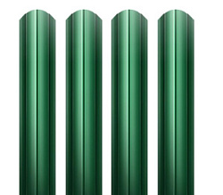 Штакетник полукруглый фигурный 0,45 PE-Double RAL 6005 зеленый мох 1,8м