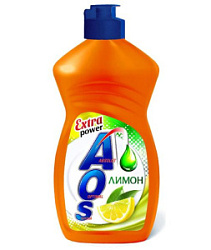 Средство д/мытья посуды AOS Лимон 450мл